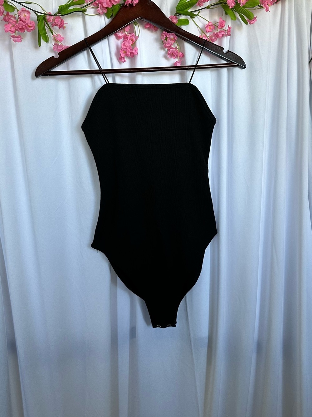 wild fable Black Spaghetti Strap  One-Piece Bodysuit